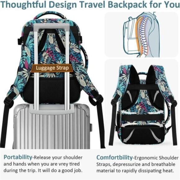 Carry on Backpack for Women Leaf main image 6